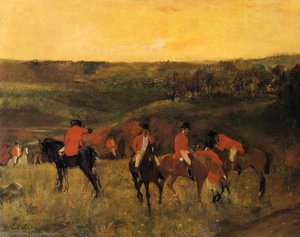 The Start Of The Hunt — Edgar Degas, Impressionistic Landscape