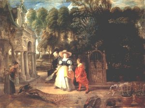 Rubens In His Garden With Helena Fourment — Peter Paul Rubens, Baroque