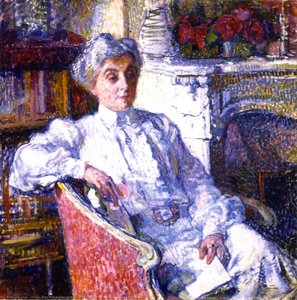 Maria Van Rysselberghe In Front Of The Fire — Theo Van Rysselberghe, Neo-impressionism