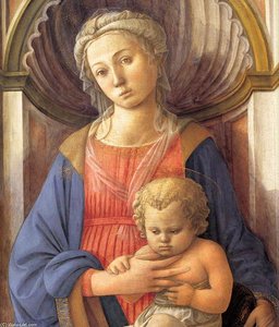 Madonna And Child (detail) — Filippo Di Tommaso Lippi, Early Renaissance