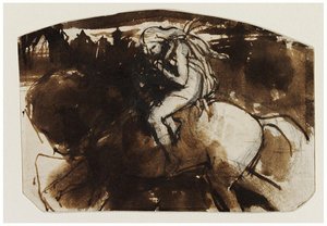 Drawing Of A Girl On A Horse — Daniel Maclise