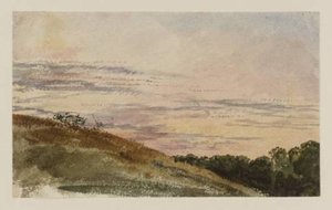 Hillside And Sunset Sky — John Frederick Lewis