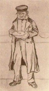 Orphan Man With Cap, Eating — Vincent Willem Van Gogh