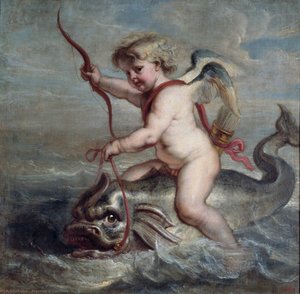 Cupid on a dolphin