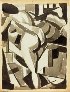 Female Nude Bending Over — Carl Newman