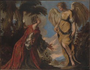 Hagar And The Angel — Francesco Maffei, Baroque Mannerism