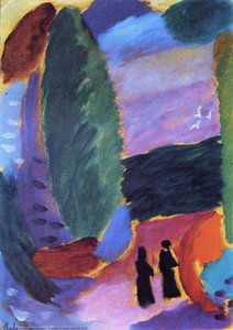 Variation: Two Figures In Autumn — Alexej Von Jawlensky