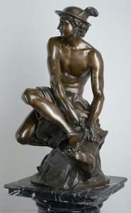 Mercury, binding his winged sandals