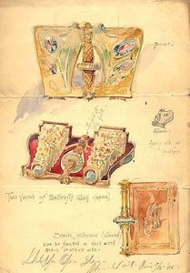 Sketch For Opera Glass, (painting) — Phineas E Paist
