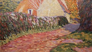 French Landscape Ⅱ — Saito Toyosaku, Pointillism