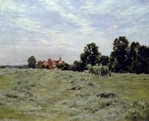 A June Hayfield — Edward Wilkins Waite
