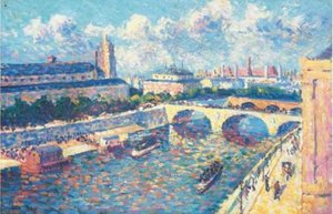 Paris, The Seine And The Quai De La Megisserie, View Of The Quai De L'horloge — Maximilien Luce