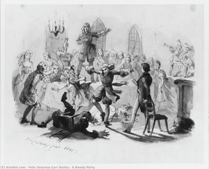 A Rowdy Party — Felix Octavius Carr Darley