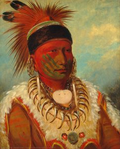 The White Cloud, Head Chief Of The Iowas — George Catlin, American School Painting