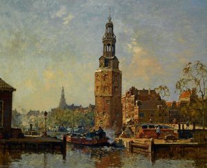 A View Of The Montelbaanstoren Amsterdam — Cornelis Vreedenburgh