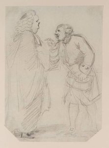 Two Men, One A Supplicant, The Other In Wig And Gown — Sir Nathaniel Dance Holland