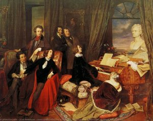 Franz Liszt Fantasizing At The Piano (also Known As Franz Liszt, Am Flügel Phantasierend) — Josef Franz Danhauser