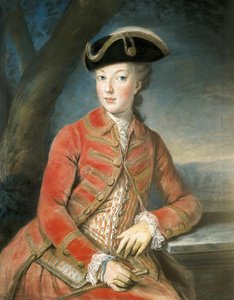 Marie Antoinette In A Red Hunting Costume — Joseph Kreutzinger