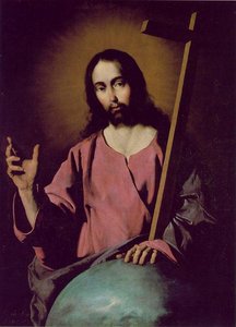 The Savior Blessing — Francisco De Zurbarán, Spanish Baroque