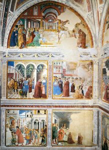 View Of The Right-hand Wall Of The Chapel — Benozzo Gozzoli, International Gothic
