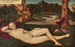 Sleeping Nymph Of The Spring — Lucas Cranach The Elder, Northern Renaissance