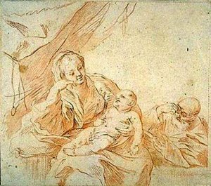 Holy Family 2 — Carlo Maratta, Baroque