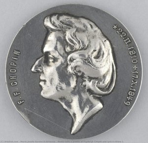 Medal With A Profile Of Fryderyk Chopin And Lyre\n\nview 1 — Maria Józefa Gerson-dąbrowska