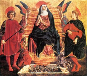 Our Lady Of The Assumption With Sts Miniato And Julian — Andrea Del Castagno, Early Renaissance