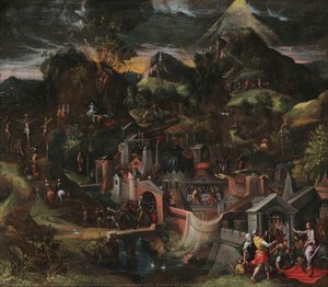Landscape With Scenes Of Christ’s Life From Holy Week To The Ascension — Frederik Van Valckenborch