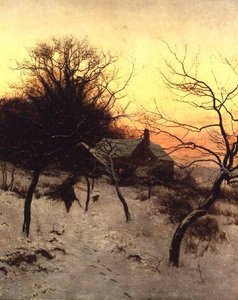 Mid-winter At Abinger Hammer — Edward Wilkins Waite, Impressionism