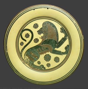Plate With Seated Lioness — Chimera Painter