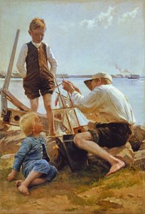 Laivanrakentajat — Albert Edelfelt