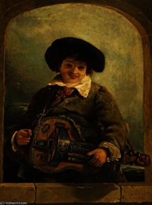 An Italian Boy With A Hurdy-gurdy — William James Müller
