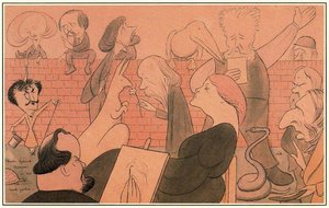 Dante Gabriel Rossetti, In His Back Garden — Sir Max Beerbohm, Art Nouveau