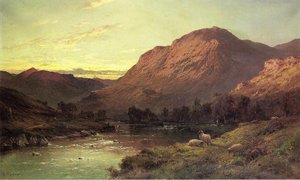 A Salmon River In Scotland — Alfred De Breanski Senior