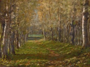 A Forest Path — Emilio Longoni