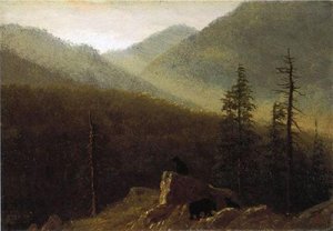 Bears In The Wilderness — Albert Bierstadt