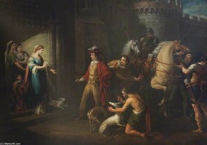 King Edgar's First Interview With Queen Elfrida — William Hamilton