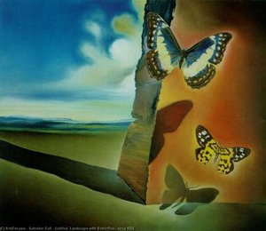 Untitled (landscape With Butterflies), Circa 1956 — Salvador Dalí