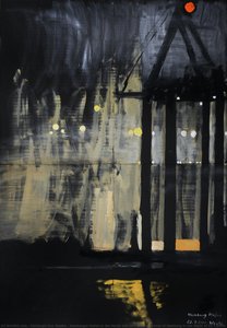 Hamburger Hafen In Der Nacht Des 23.7.2004 (harbour Of Hamburg In The Night Of 23.7.2004) — Christoph Von Weyhe, Contemporary Realism