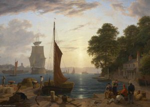 Devonport Harbour With The Dockyard In The Distance — Philip Hutchins Rogers