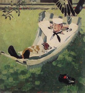 Study For Home On Leave — Norman Rockwell