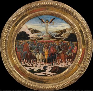 The Triumph Of Fame; (averse) Impresa Of The Medici Family And Arms Of The Medici And Tornabuoni Families — Lo Scheggia, Early Renaissance