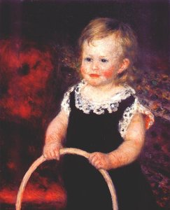 Child With A Hoop — Pierre-auguste Renoir