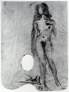 Untitled. Female Nude On A Palette, 1964 — Salvador Dalí, Surrealism