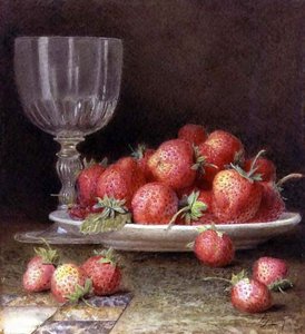 Strawberries And A Glass — William Hough