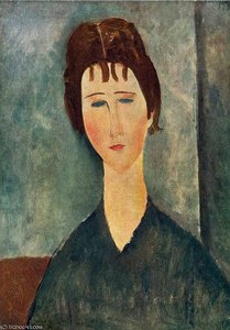 Young Girl With Brown Hair — Amedeo Clemente Modigliani