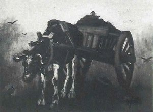 Cart With Black Ox — Vincent Willem Van Gogh, Post-impressionism