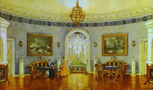 The Blue Lounge 1 — Mstislav Dobuzhinsky