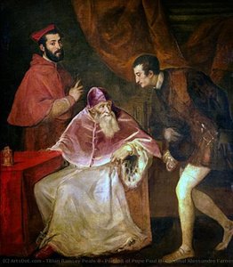 Portrait Of Pope Paul Iii, Cardinal Alessandro Farnese And Duke Ottavio Farnese — Titian Ramsay Peale Ii, Baroque